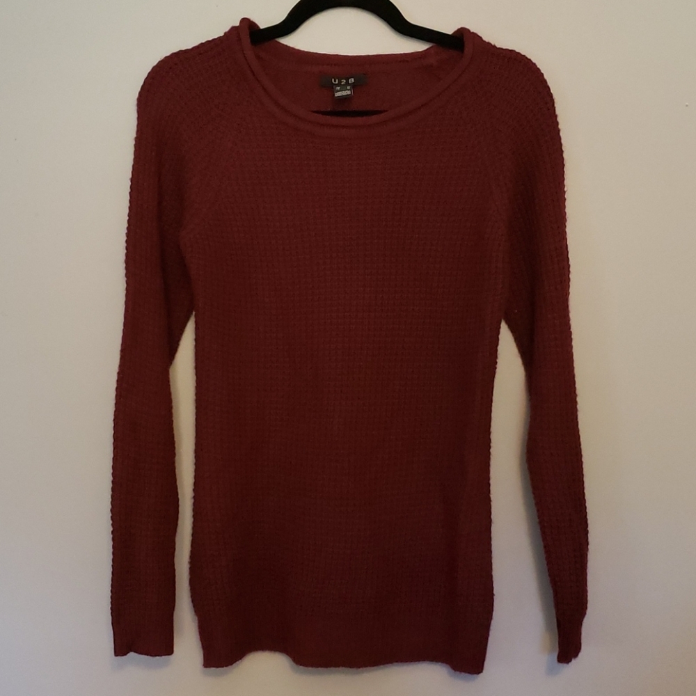 U2B Knit Style Burgendy Sweater